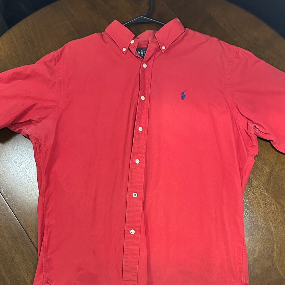 Polo Ralph Lauren Men's Vibrant Red Button Down Shirt